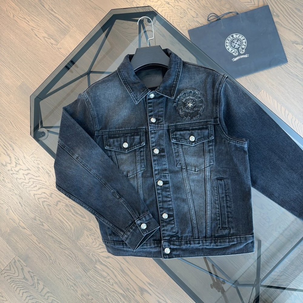 NWT size:S Chrome Hearts denim lapel jacket jacket - Picture 9 of 9
